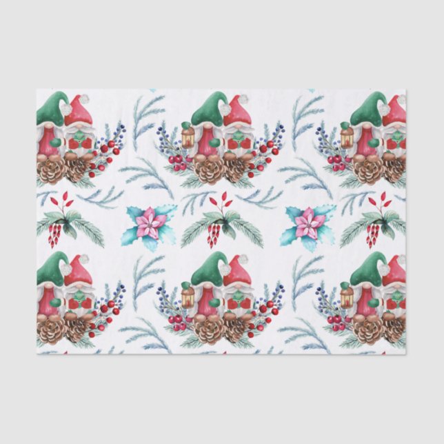 Papier Mousseline Gnome sur cônes de pin (Recto)