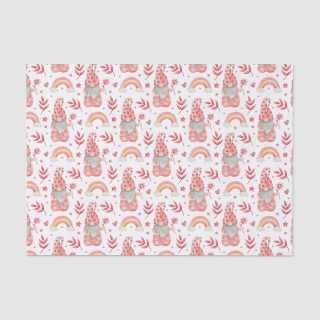 Papier Mousseline Gnomes de la Saint-Valentin (Recto)