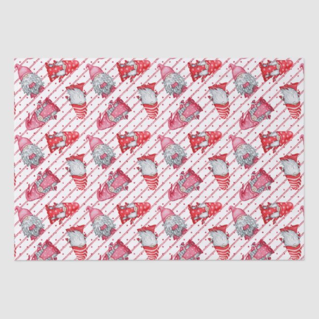 Papier Mousseline Gnomes En Rouge Noël (Recto)