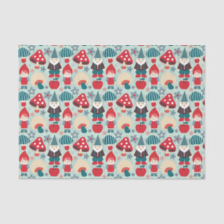 Papier Mousseline Gnomes et champignons modernes