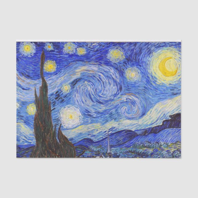 Papier Mousseline Gogh , “Starry Night” (Recto)