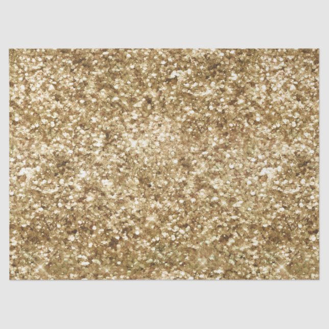 Papier Mousseline Gold Confeti Glitter (Recto)