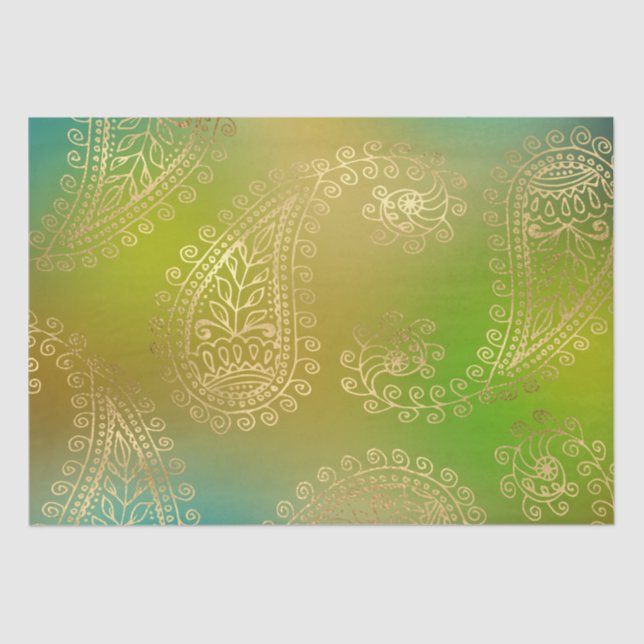 Papier Mousseline Gold Foil Arabian (Recto)