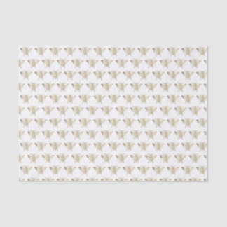 Papier Mousseline Gold Gradient Embossed style Honeybee Motif