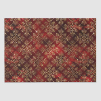 Papier Mousseline Gold Holiday Sparkle de Noël Élégant Damask