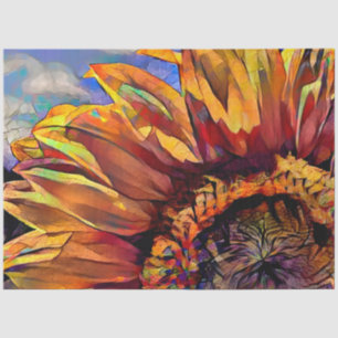 Papier Mousseline Gold Large Sunflower Collection élégante