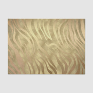Papier Mousseline Gold Luxueux Zebra Jungle Safari Glam