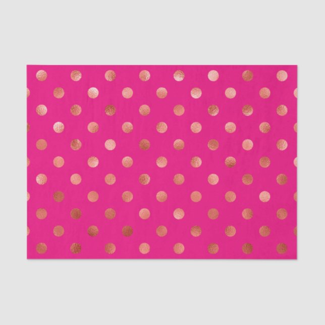 Papier Mousseline Gold Metallical Faux Foil Polka Arrière - plan ros (Recto)