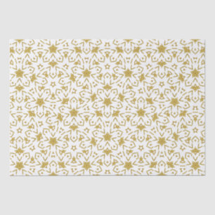 Papier Mousseline Gold Noël Luxe Motif étoiles Parties scintillant