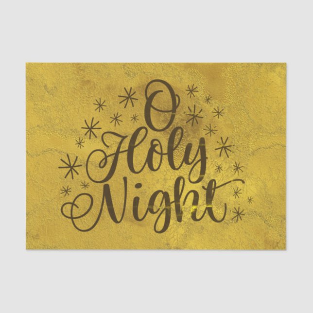 Papier Mousseline Gold O Holy Night Christmas (Recto)