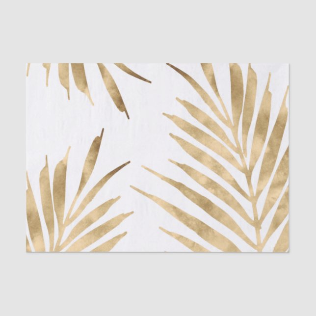 Papier Mousseline Gold Palm (Recto)