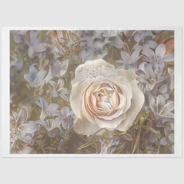 Papier Mousseline Gold Silk Popular Unique Rose Art Dream (Recto)