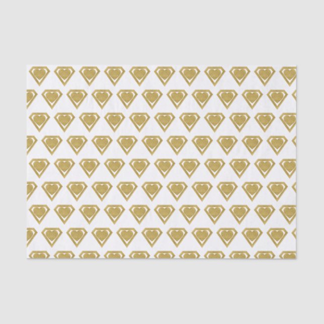 Papier Mousseline Gold Superhero Friend Valentine Tissue Paper (Recto)