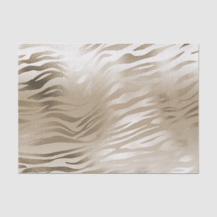 Papier Mousseline Gold Zebra & Empreinte de léopard Ombre