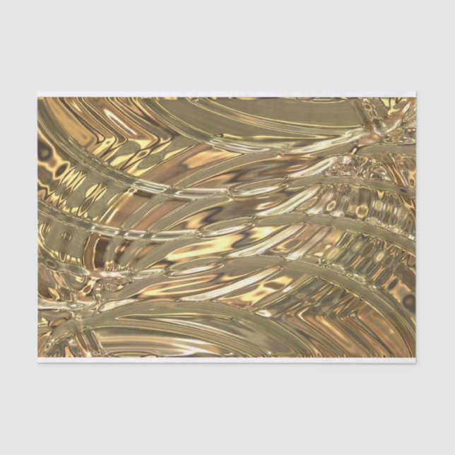 Papier Mousseline Golden Crinkle Motif à huile + votre idée (Recto)