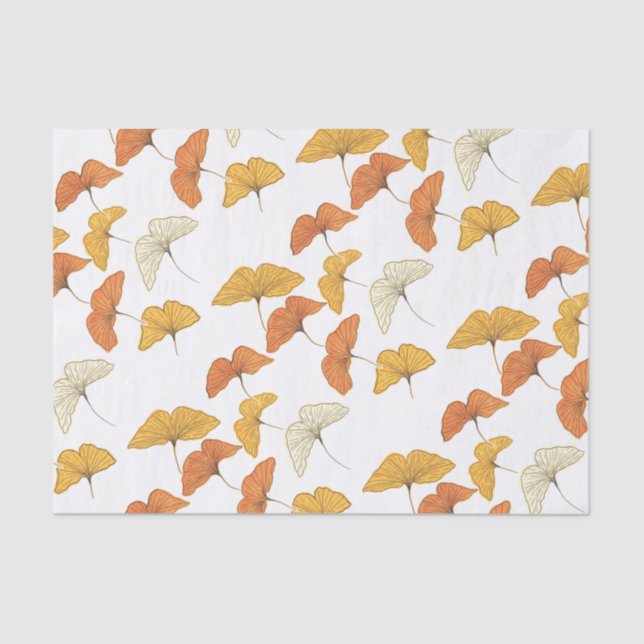 Papier Mousseline Golden Gingko (Recto)