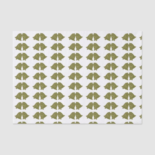 Papier Mousseline Golden Mariage Bells (Recto)