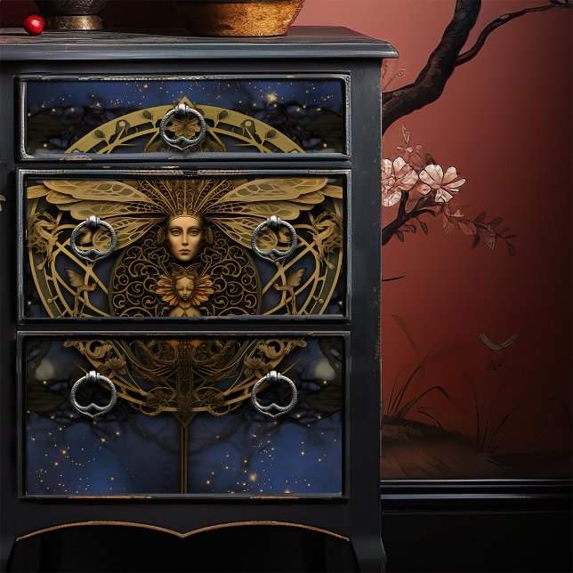 Papier Mousseline Golden Queen Bee Steampunk Art Nouveau (Créateur téléchargé)