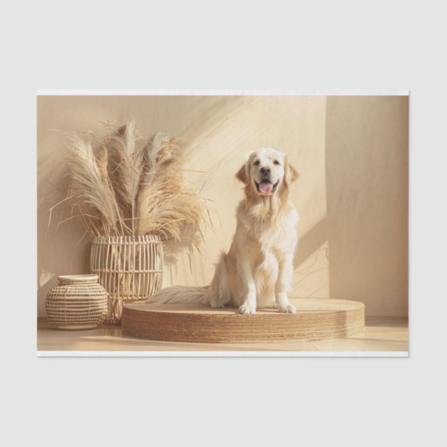 Papier Mousseline Golden Retriever10 (Recto)