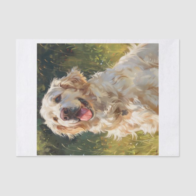 Papier Mousseline Golden Retriever12 (Recto)