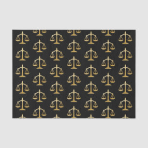 Papier Mousseline Golden Scales of Justice Law Theme