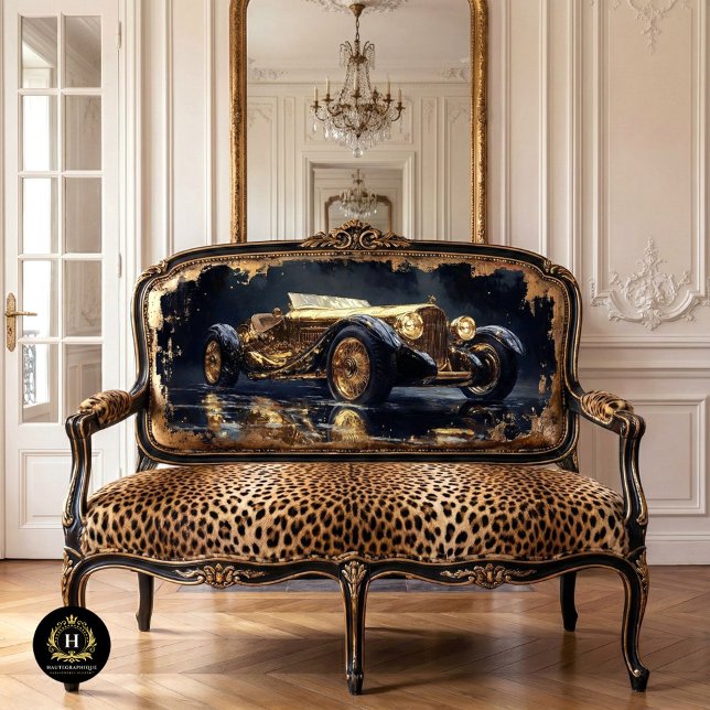 Papier Mousseline Golden Vintage Car Fournitures d'affaires (Créateur téléchargé)