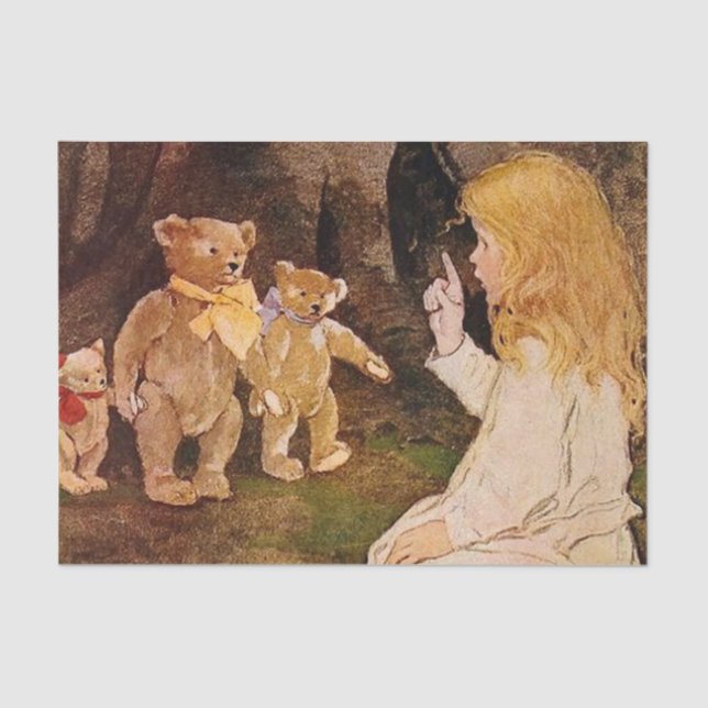 Papier Mousseline "Goldilocks and the Bears" de Jessie Willcox Smith (Recto)
