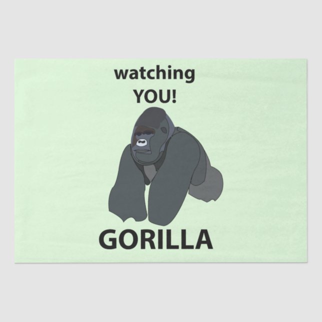 Papier Mousseline Gorilla Vous Regarder Drôle Gorilla (Recto)