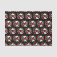 Goth Crâne avec fleurs rouges à motifs