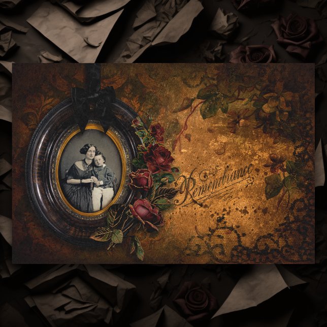 Papier Mousseline Goth vintage en souvenir Halloween Ephémère (Créateur téléchargé)