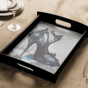 Papier Mousseline Goth Vogue Grunge   Turquoise Splash Stiletto haut