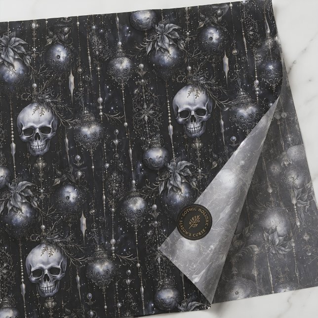 Papier Mousseline Gothic Christmas Crânes Creepmas (Créateur téléchargé)