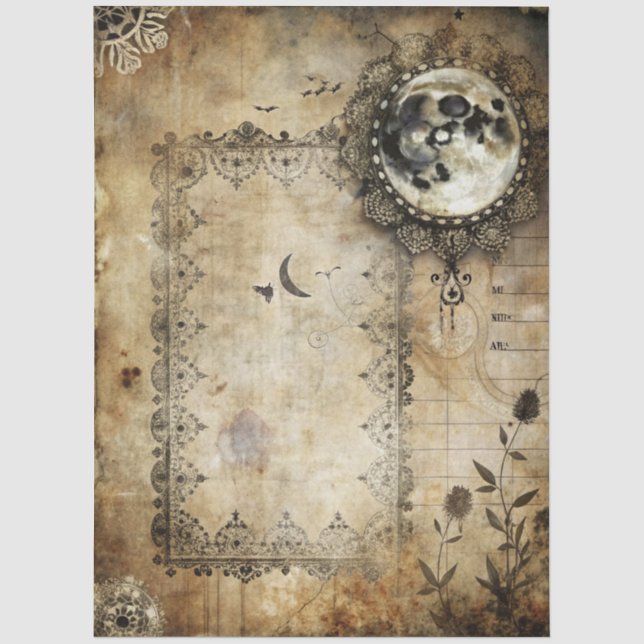 Papier Mousseline Gothic Junk Journal Series Design 10 (Recto)