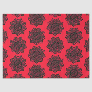 Papier Mousseline GOTHIC SOLEIL Noir Rouge Celtique noeuds