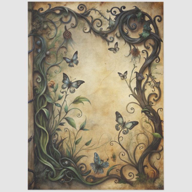 Papier Mousseline Gothique Junk Journal Series Design 15 (Recto)