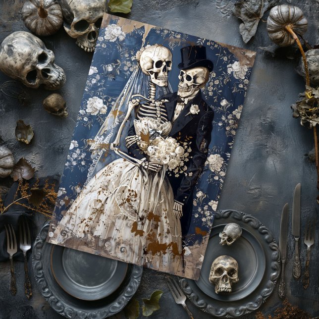 Papier Mousseline Gothique Mariage marié Groom Skeleton Decoupage (Créateur téléchargé)