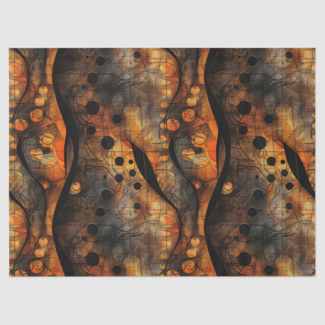 Papier Mousseline Gothique Sombre Sentiment Noir Jaune (Recto)