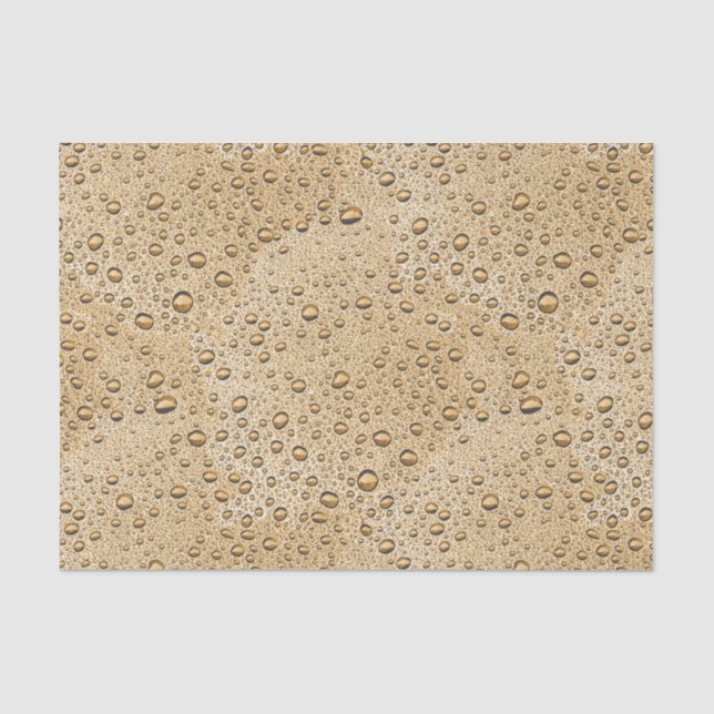 Papier Mousseline gouttelettes d'eau d'or (Recto)