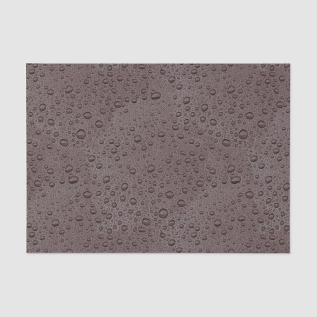 Papier Mousseline gouttelettes d'eau marron (Recto)