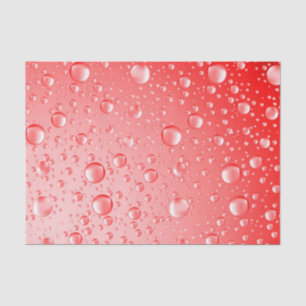 Papier Mousseline Gouttes de pluie Abstraite rouge métallique