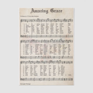 Papier Mousseline Grace Extraordinaire - feuille de musique Vintage