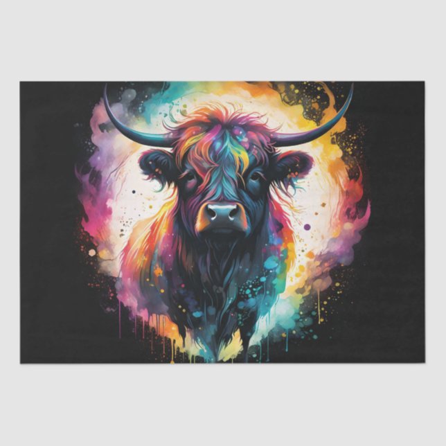 Papier Mousseline Grace Ghoost : Vache Holographique Spectrale, (Recto)