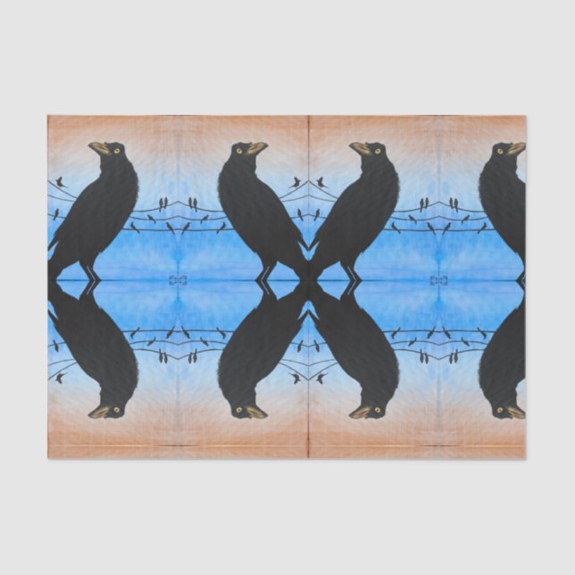 Papier Mousseline Grackle Austin Texas Oiseaux Amateurs de peinture  (Recto)