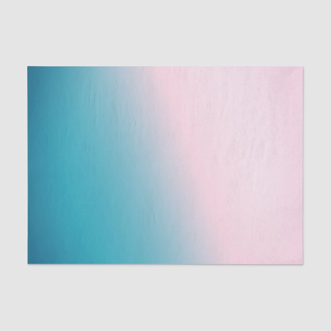 Papier Mousseline Gradient bleu et rose personnalisable (Recto)