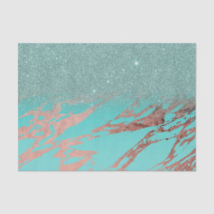 Papier Mousseline Gradient de marbre turquoise de parties