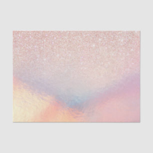 Papier Mousseline Gradient holographique de Rose Gold Glitter Irides