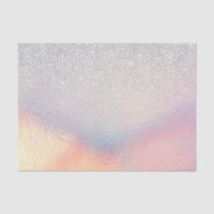 Papier Mousseline Gradient holographique de Silver Glitter