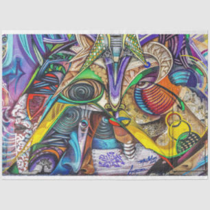 Papier Mousseline Graffiti Abstrait Urban 16 Découpage papier de pap