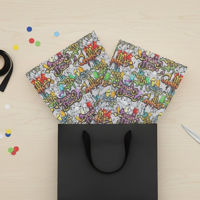 Papier Mousseline Graffiti Danse Hip hop Motif urbain (Créateur téléchargé)