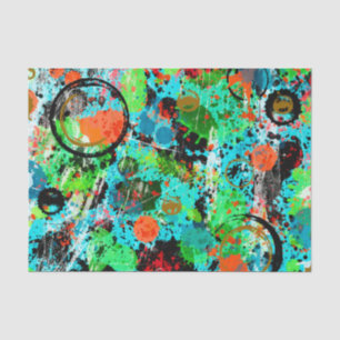 Papier Mousseline Graffiti de combat alimentaire Abstrait